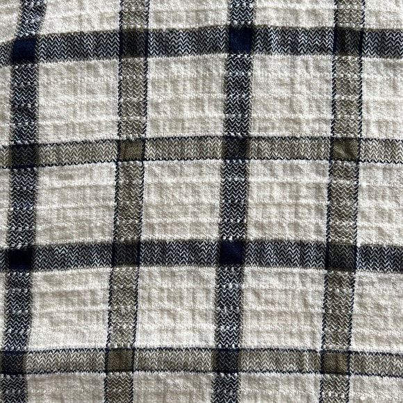 CURRENT ELLIOT Perfect Shirt in Gable Green Woodland Textured Plaid Shirt Size 1 - Picture 6 of 15